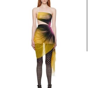 Fal-ash yellow signature mini dress